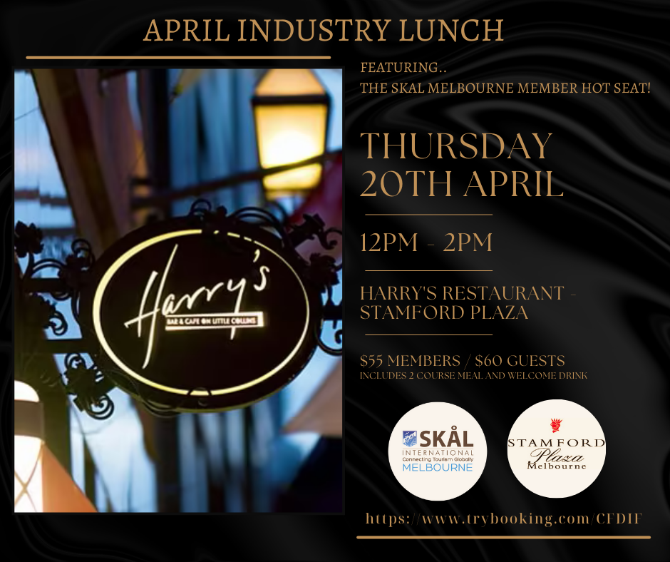 2023 April Industry Event Tickets, Harry's Restaurant , Melbourne |  TryBooking Australia