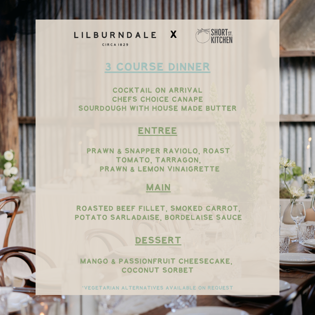 Summer Dining Series Menu