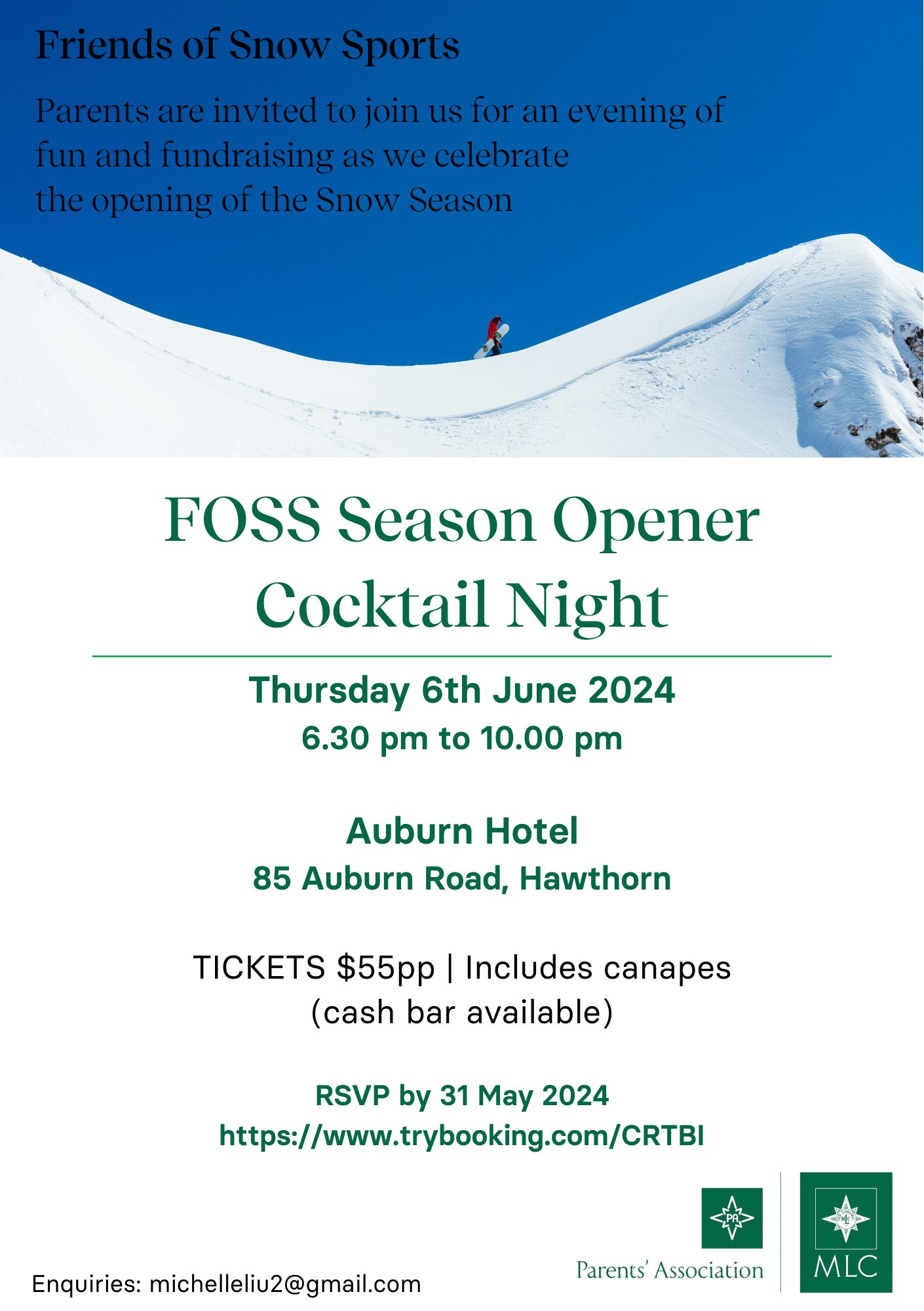 MLC FOSS 2024 Season Opener Cocktails Tickets, Auburn Hotel, Hawthorn