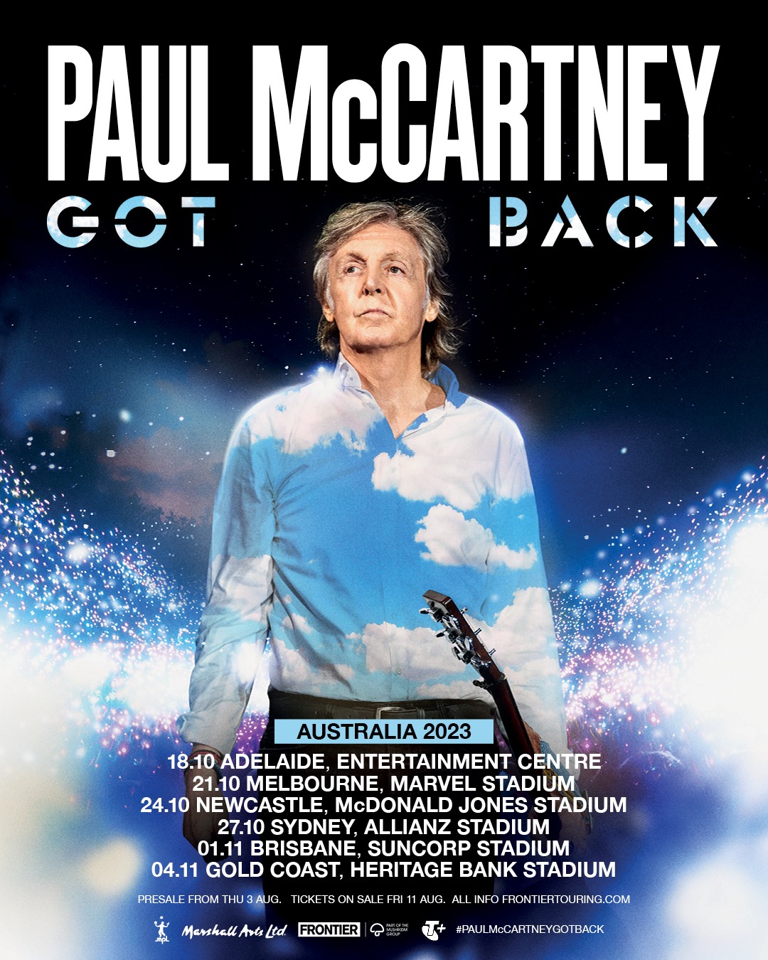 Paul McCartney 'Got Back' 24 October 2023 Tickets, McDonald Jones