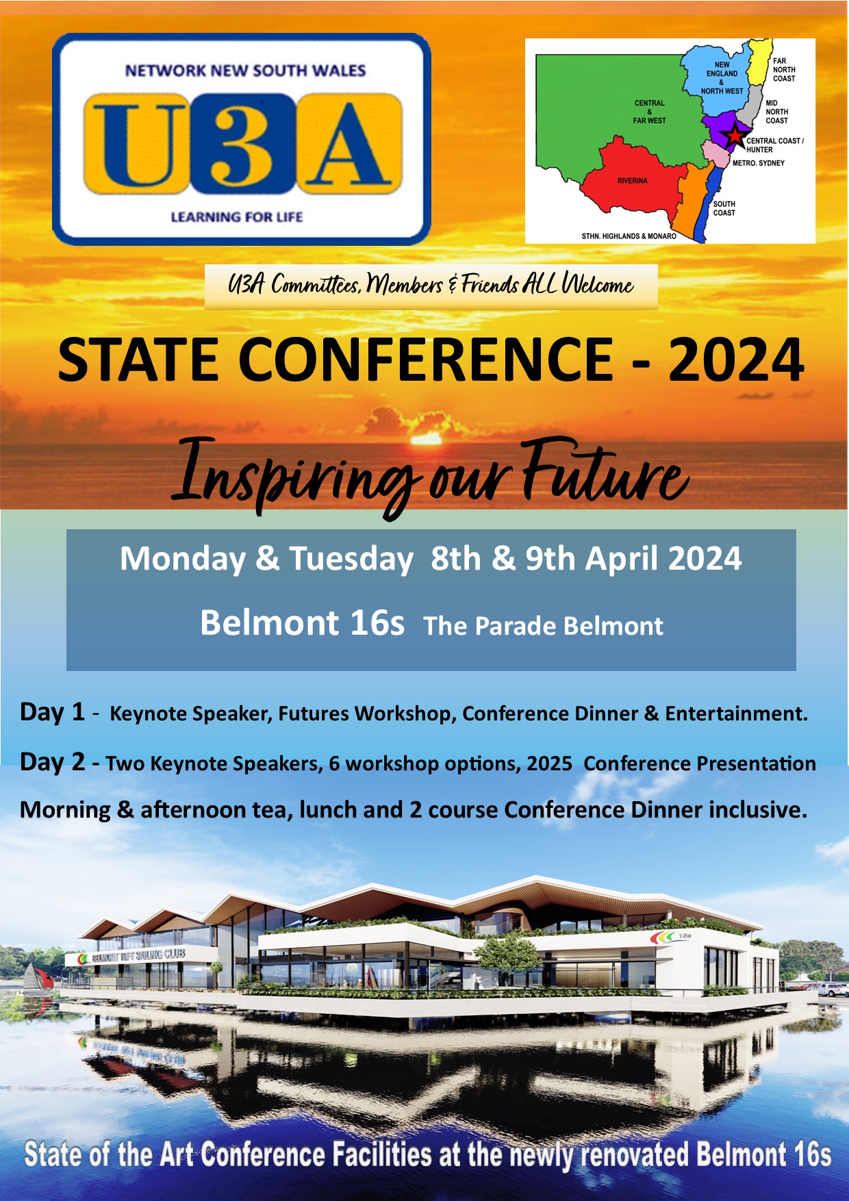 2024 U3A Network NSW Annual Conference Tickets, Belmont 16s, Belmont