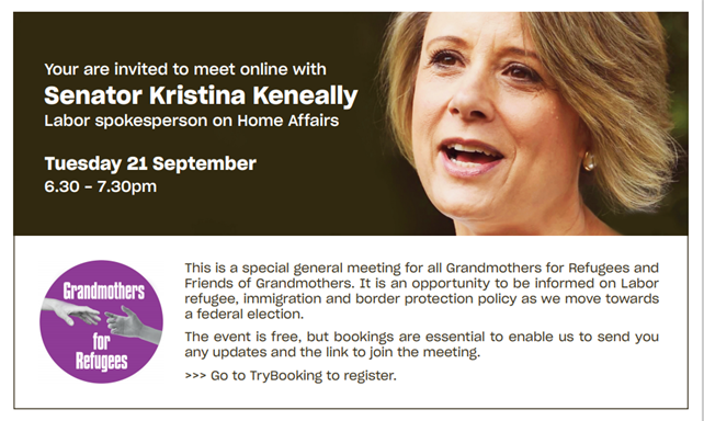 Kristina Keneally Meeting Online With Grandmothers Via Zoom Tickets Trybooking Australia