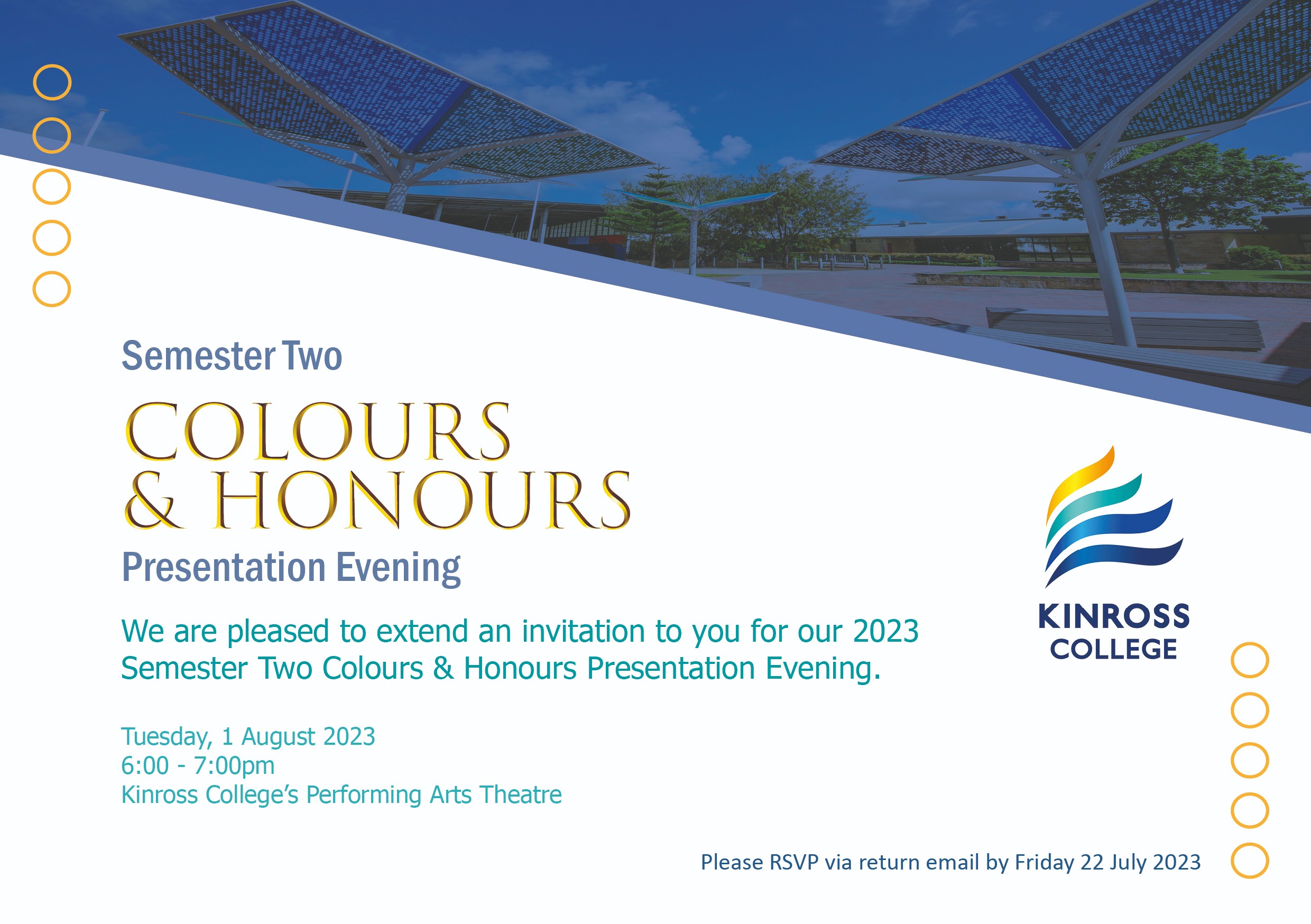 Kinross College Colours and Honours presentation evening Tickets ...