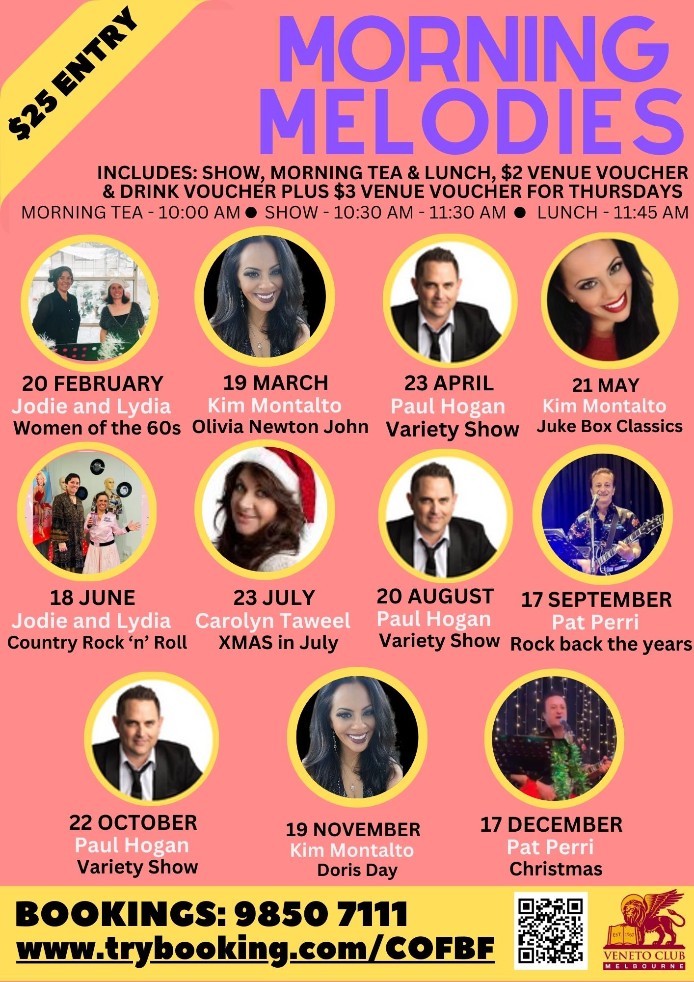 Morning Melodies 2024 Tickets, Club, Bulleen TryBooking Australia