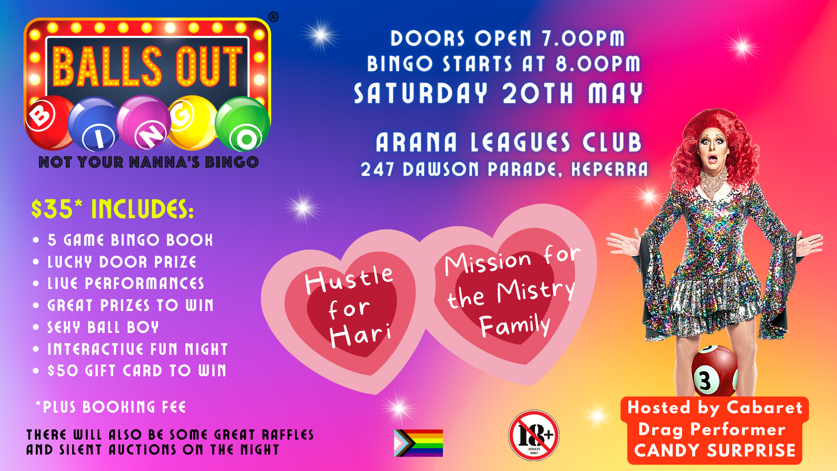 Balls OUT Bingo @ Arana Leagues - Mistry Family Fundraiser Tickets, Arana Leagues  Club - Foundation Room, Arana Hills | TryBooking Australia