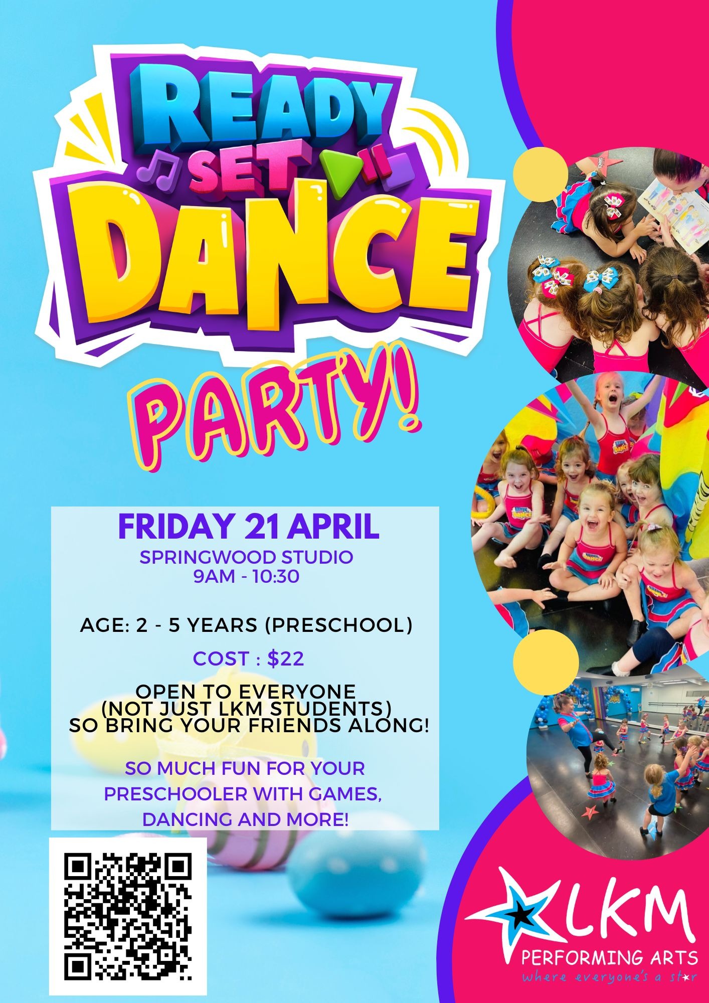 READY SET DANCE PARTY! Tickets, LKM Performing Arts - Springwood Studio ...