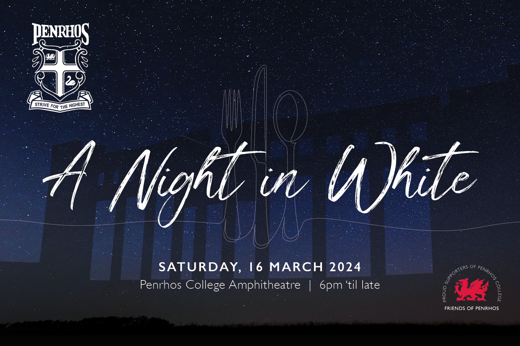 A Night in White Tickets Penrhos College Amphitheatre Lawn