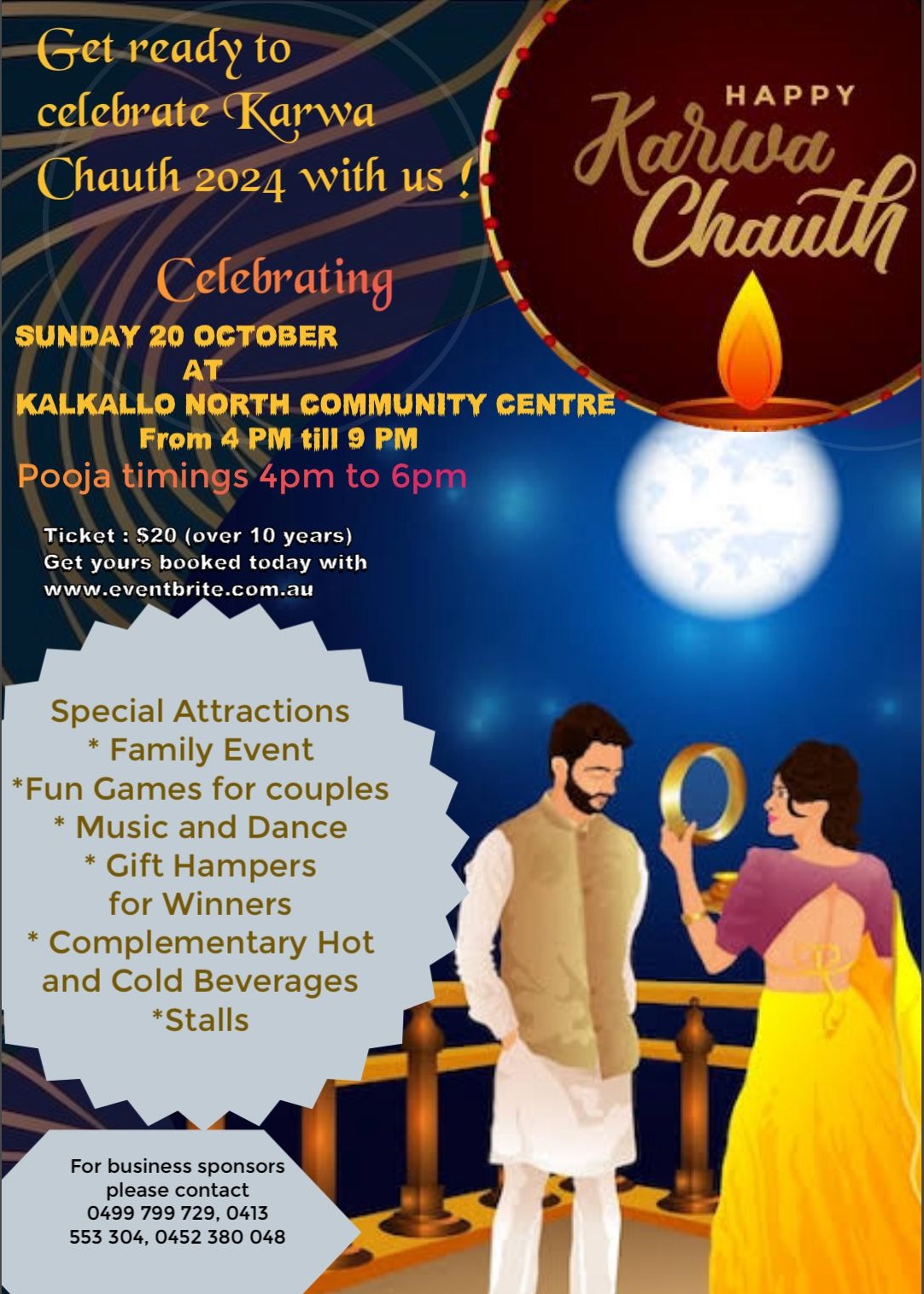 Karwa Chauth 2024 (Kalkallo North Community Centre) Tickets, Kalkallo