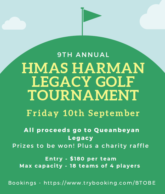 HMAS Harman Legacy Golf Day 2021 Tickets, Fairbairn Golf Club