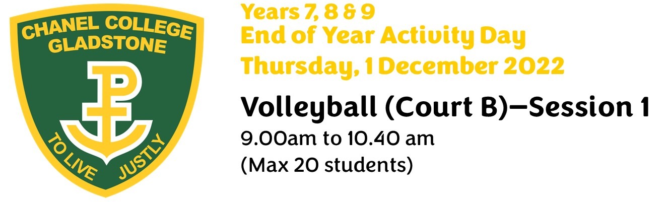 2022 Yr 7, 8, 9 Activity Day - Session 1 Volleyball Court B Tickets ...