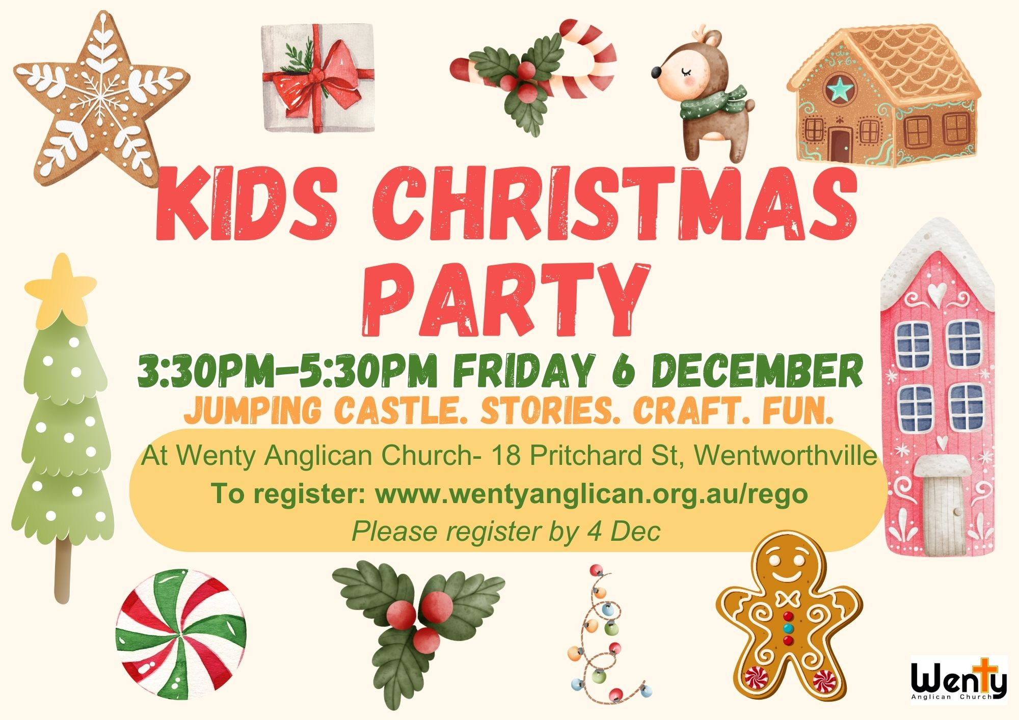 Kids Christmas Party 2024 Tickets, Wenty Anglican Church