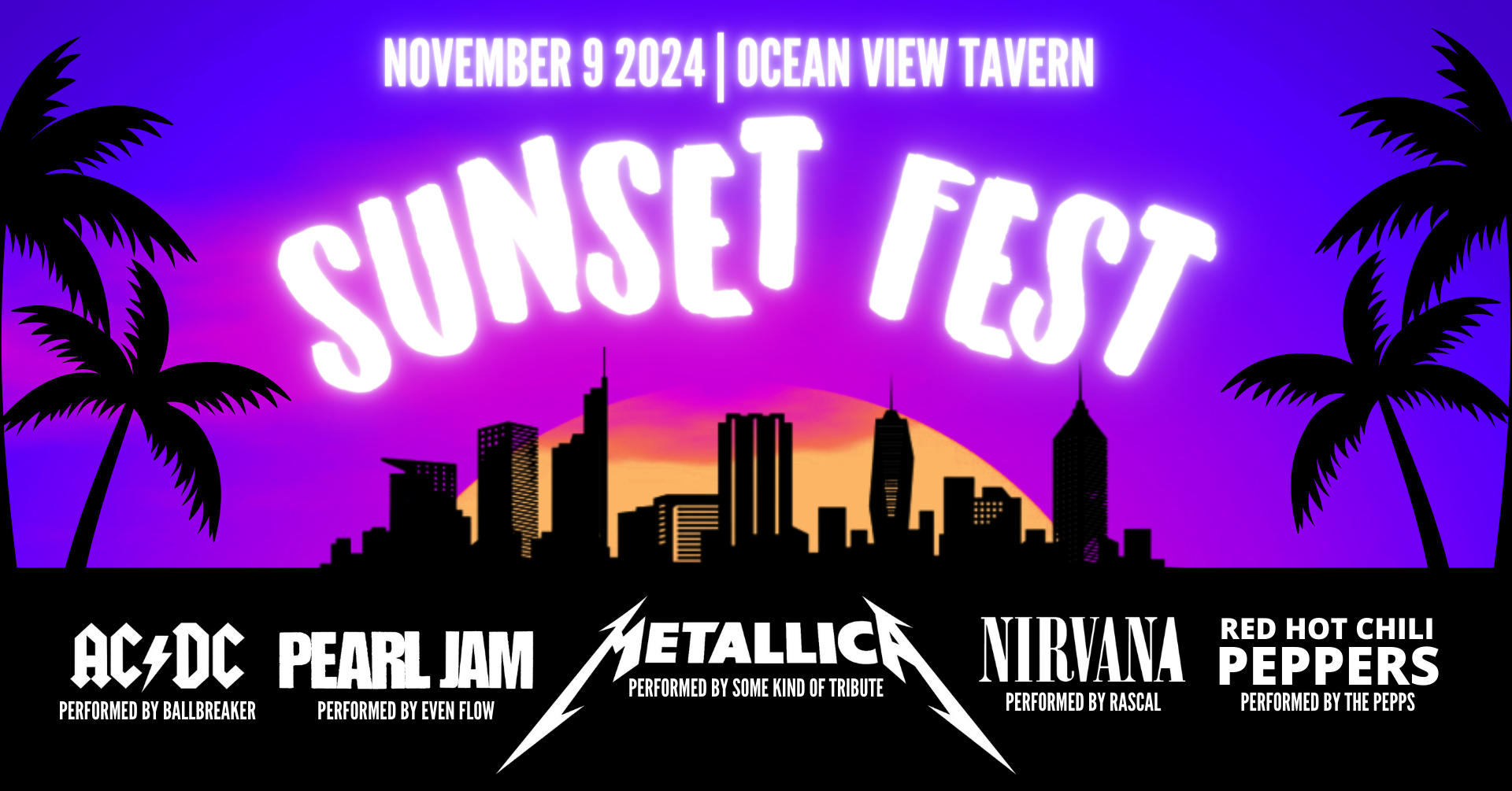 SUNSET FEST NORTH Tribute Band Festival Ocean View Tavern Tickets