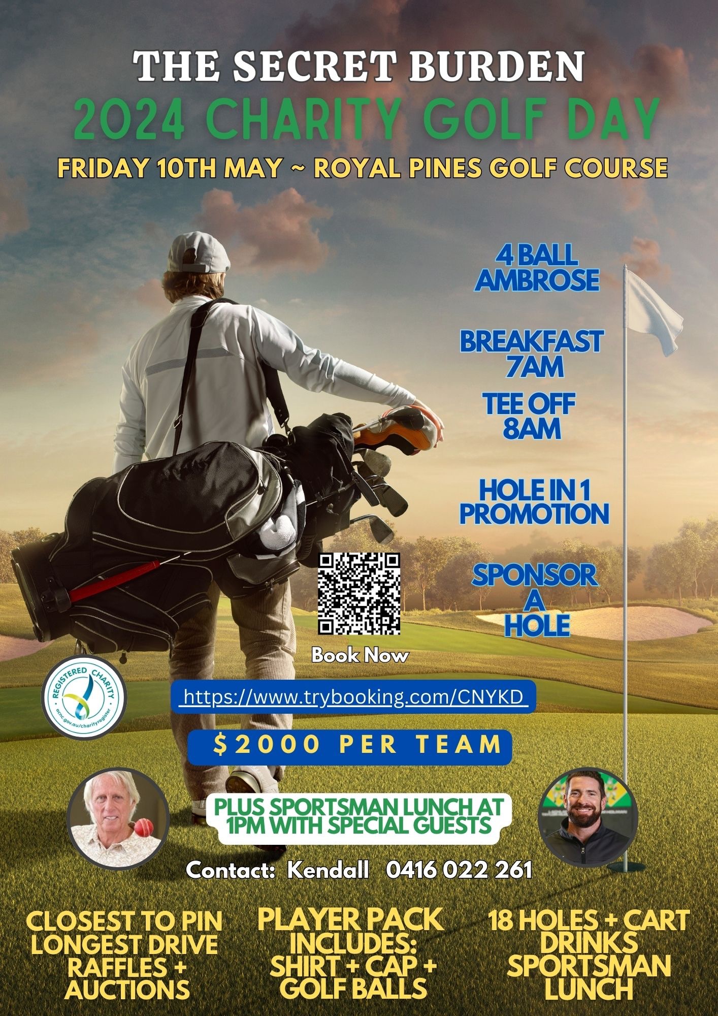 2024 Charity Golf Day Tickets, The Royal Pines Golf Club, Benowa