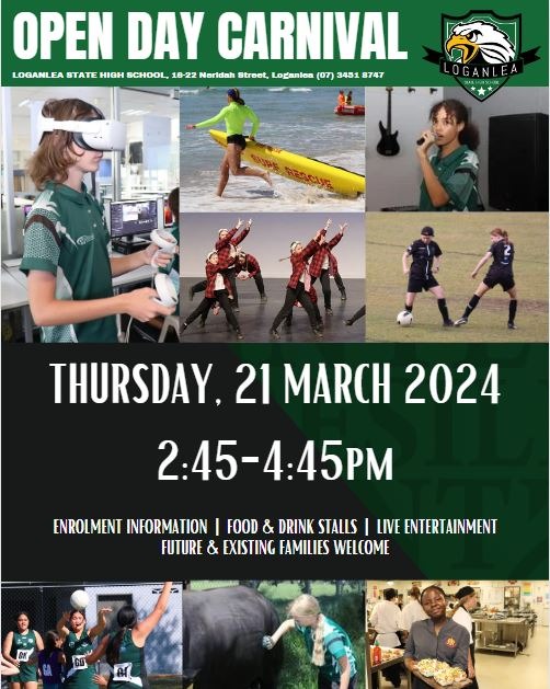 2024 Open Day Carnival Loganlea State High School Tickets Loganlea State High School Top 8939