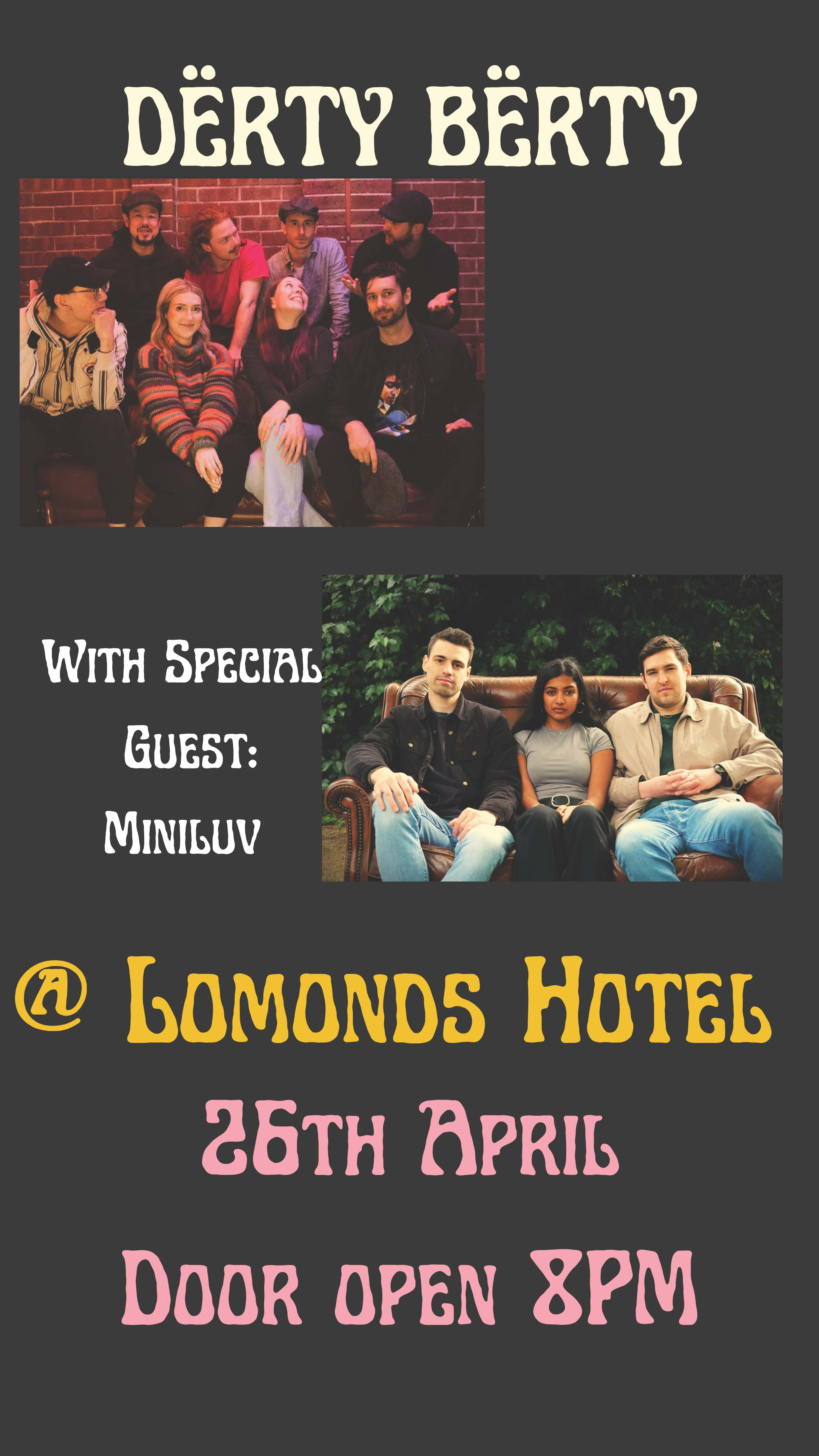 Lowie Live Presents Dërty Bërd & Miniluv Tickets, Lowie Live at The Lomond  Hotel, Brunswick East