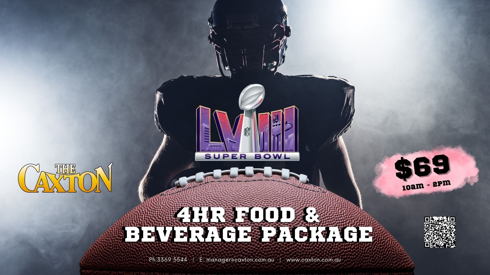 Super Bowl Package 69 Tickets, The Caxton Hotel, Petrie Terrace