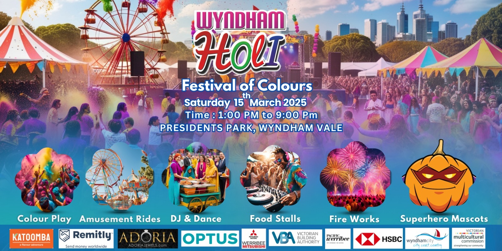 holi of colours melbourne