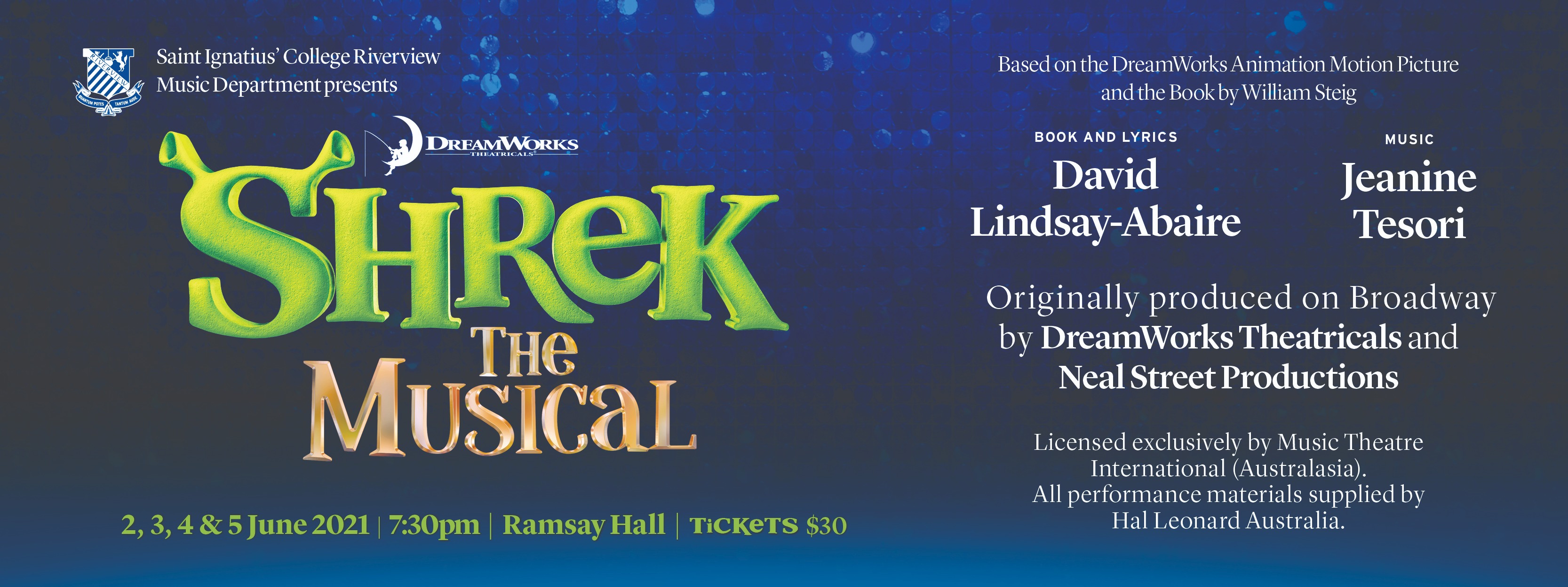 Shrek The Musical Tickets, Ramsay Hall, LANE COVE TryBooking Australia