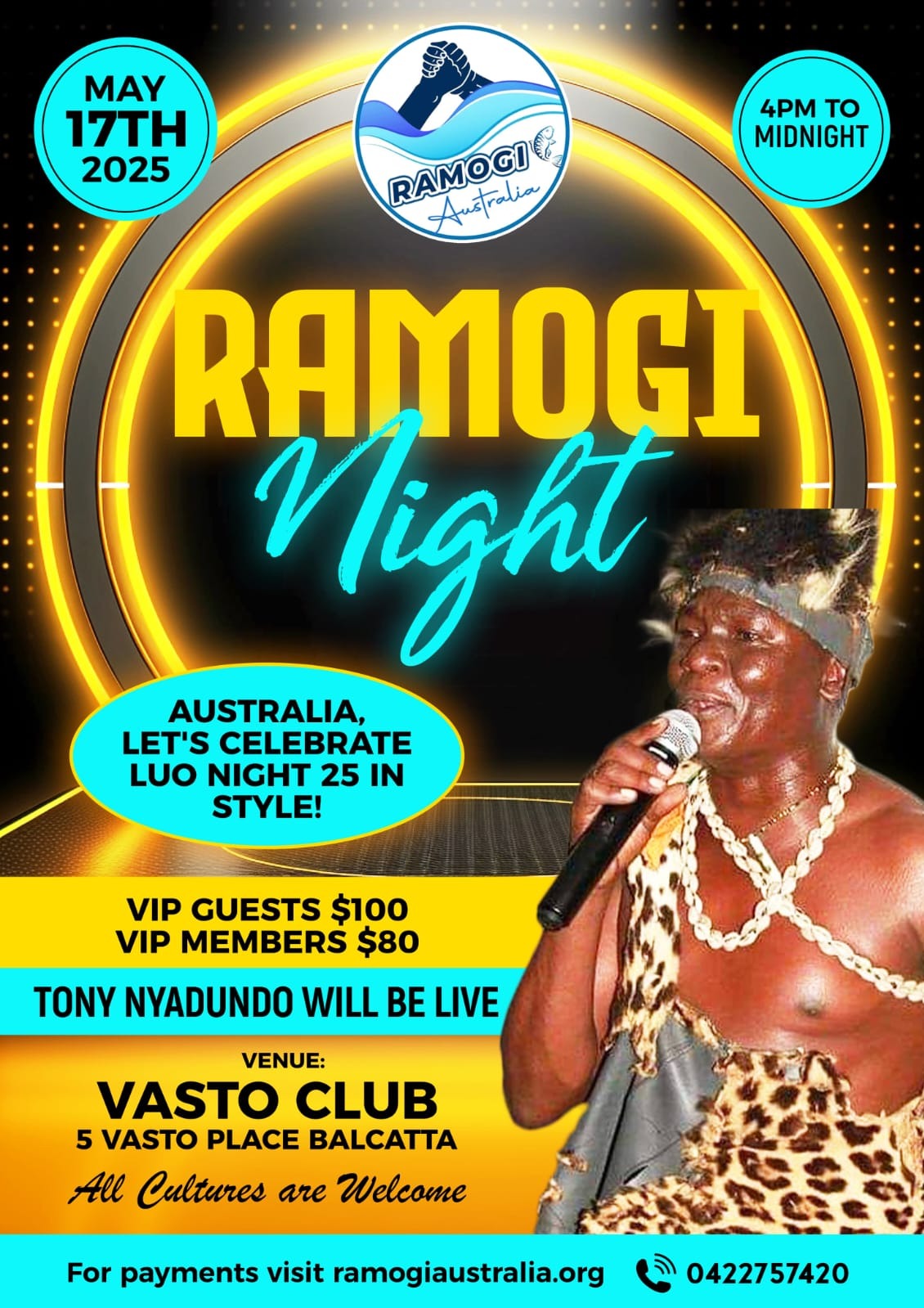 Ramogi Night 2025 Tickets, Vasto Place Balcatta, Balcatta TryBooking