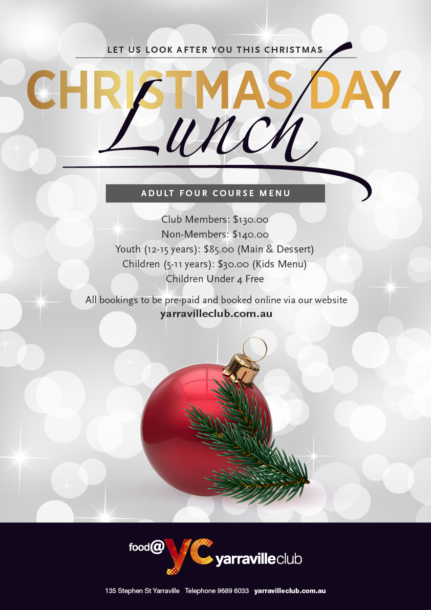 Yarraville Club Christmas Day Lunch 2022 Tickets, Yarraville Club