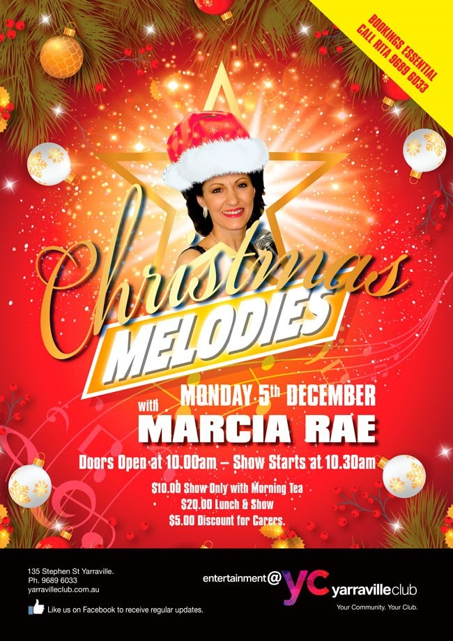 YARRAVILLE CLUB MORNING MELODIES XMAS SHOW Tickets, Yarraville Club