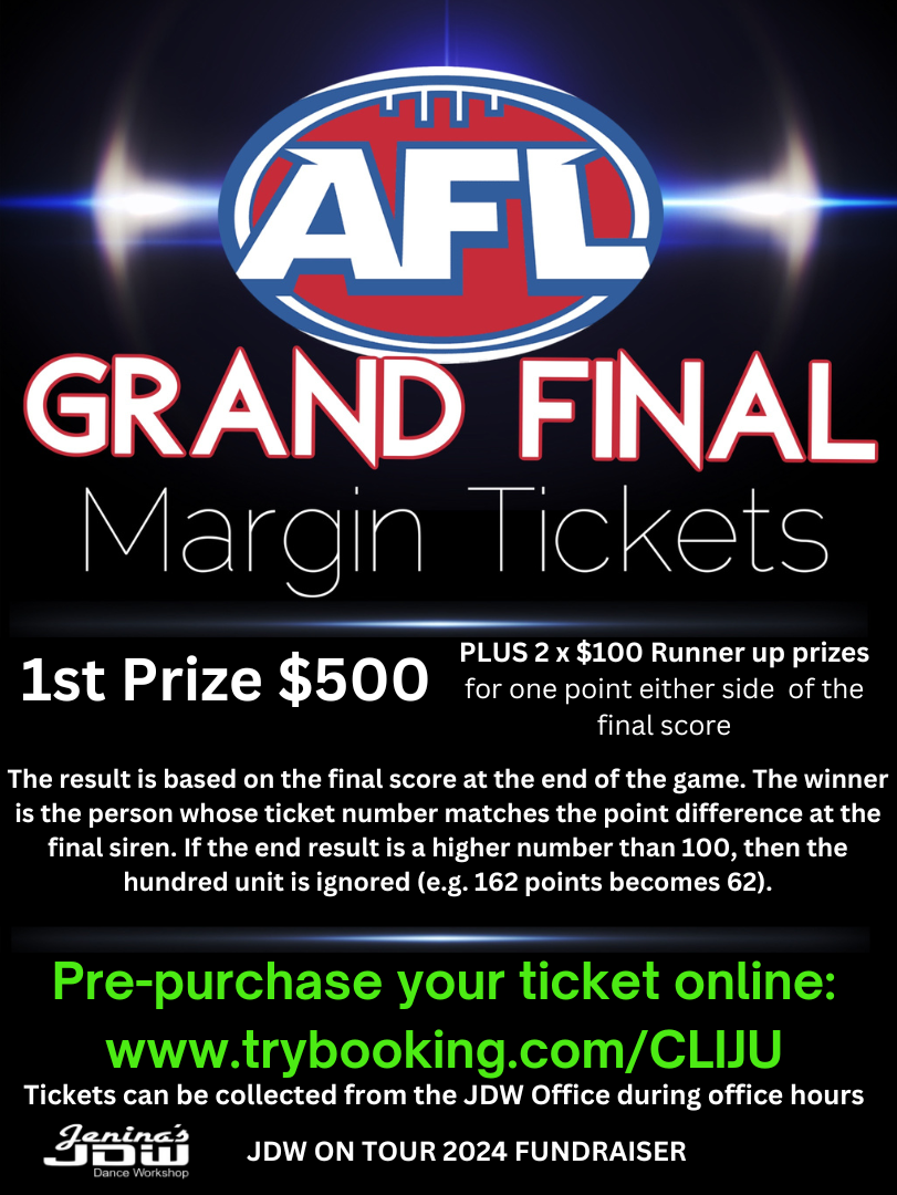 JDW AFL Grand Final Margin Tickets 2023 Tickets, Jenina's Dance