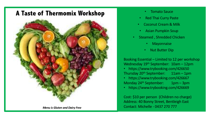 Taste Of Thermomix Basics Trybooking Australia