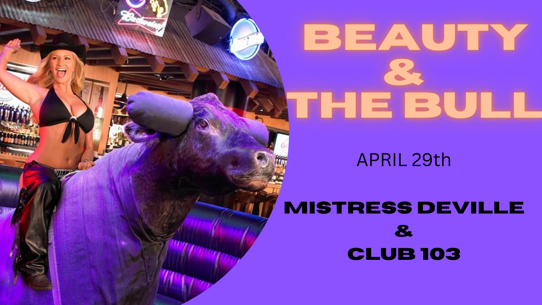 Beauty & the Bull Tickets, Club 103, Belmont | TryBooking Australia