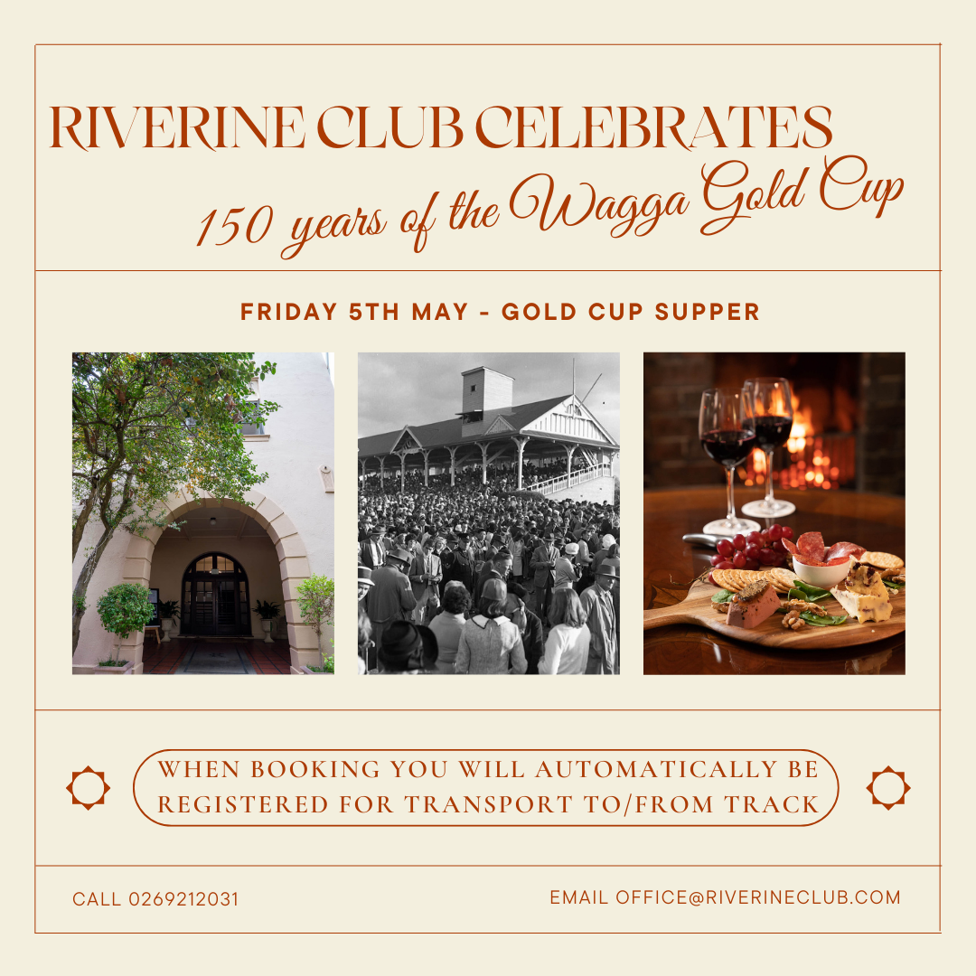 Riverine Club Gold Cup Dinner Tickets, ML Cann, WAGGA WAGGA