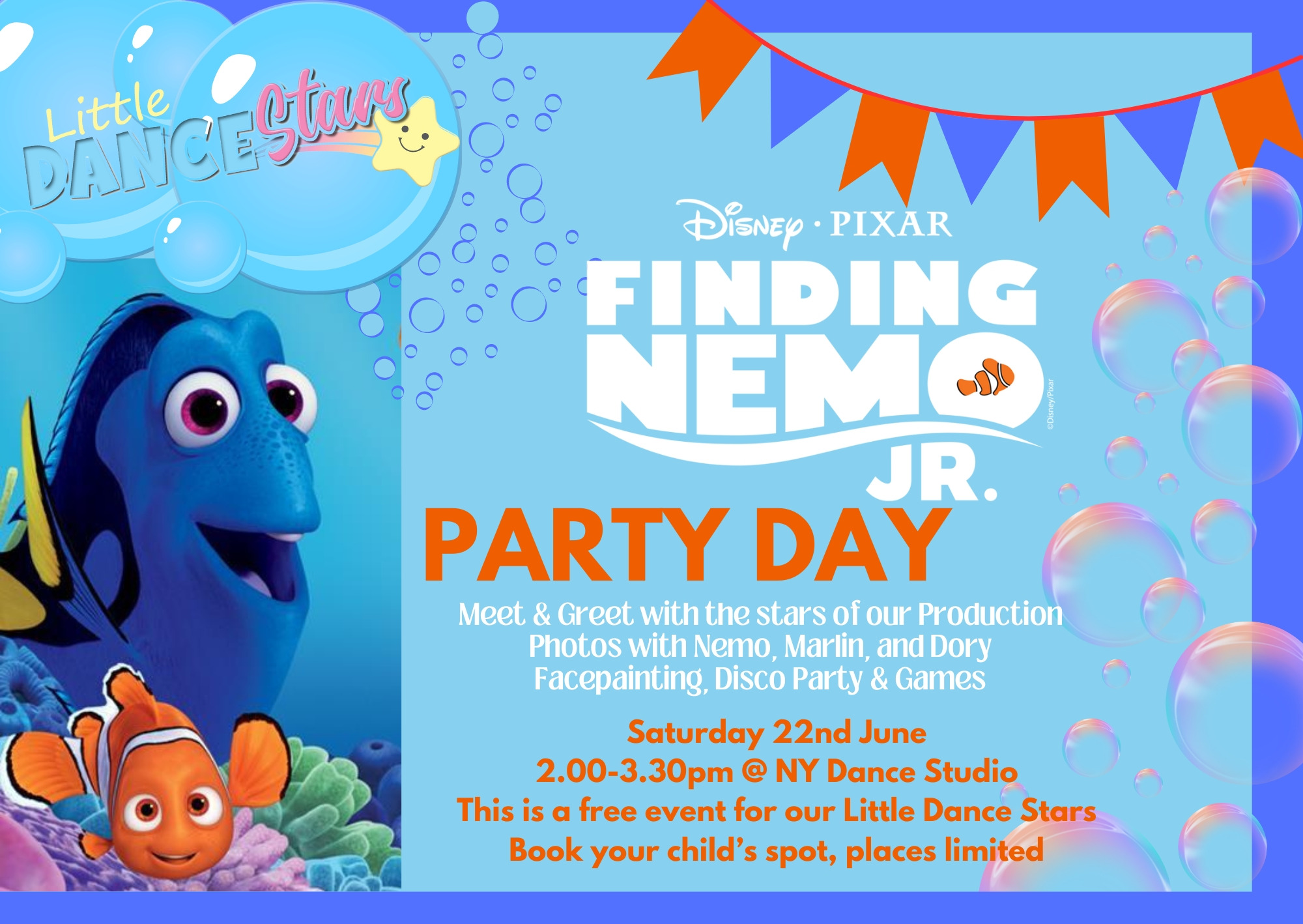 Finding Nemo Party Day Tickets, NY Dance Studio, Raceview | TryBooking  Australia