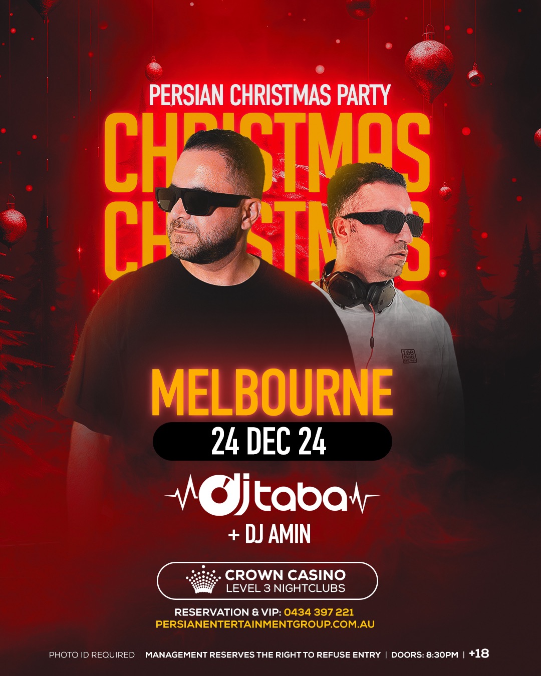 PERSIAN CHRISTMAS PARTY 2024 Tickets, CROWN CASINO MELBOURNE LEVEL 3