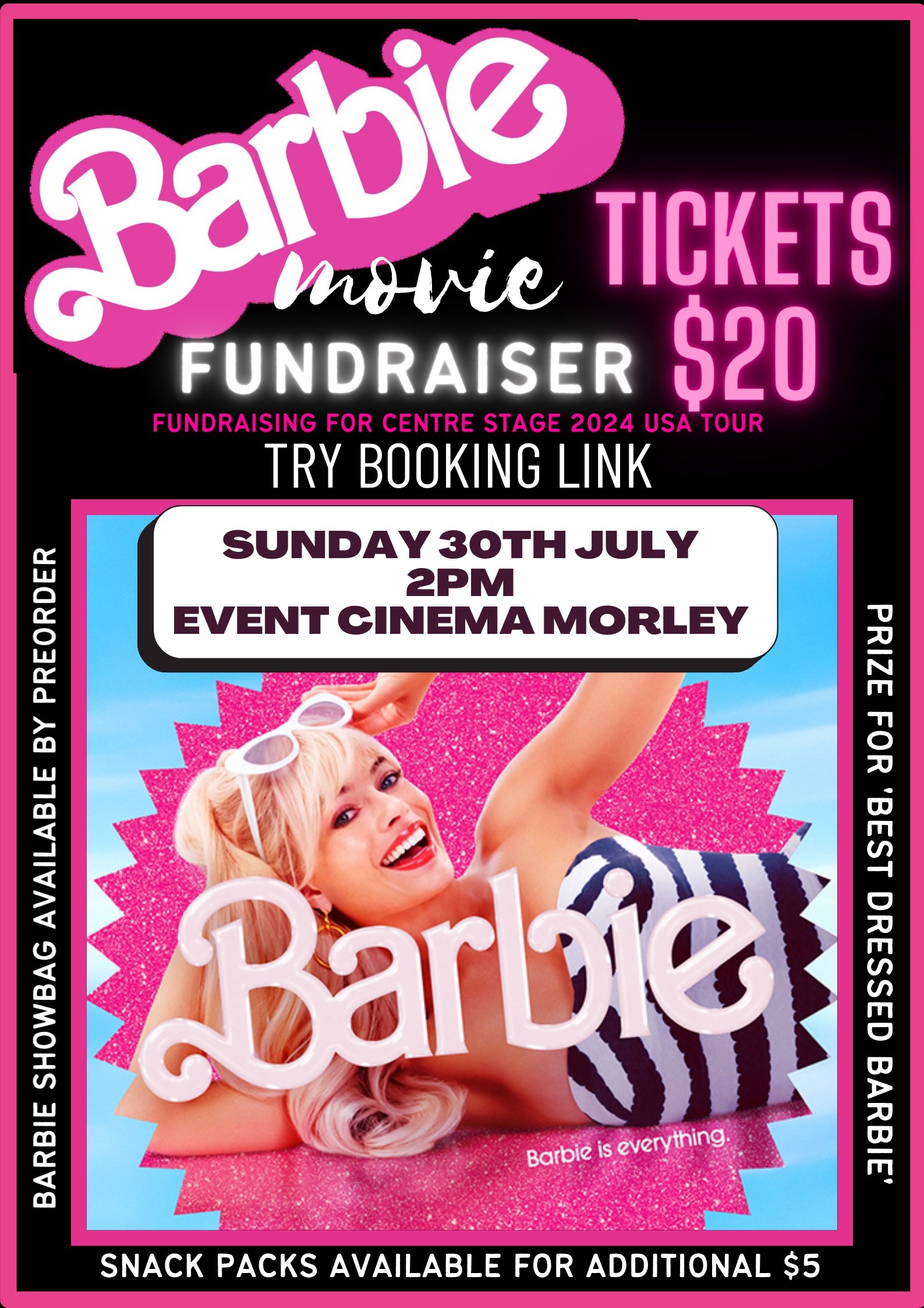 Barbie Movie Fundraiser Tickets, Event Cinema Morley, Morley