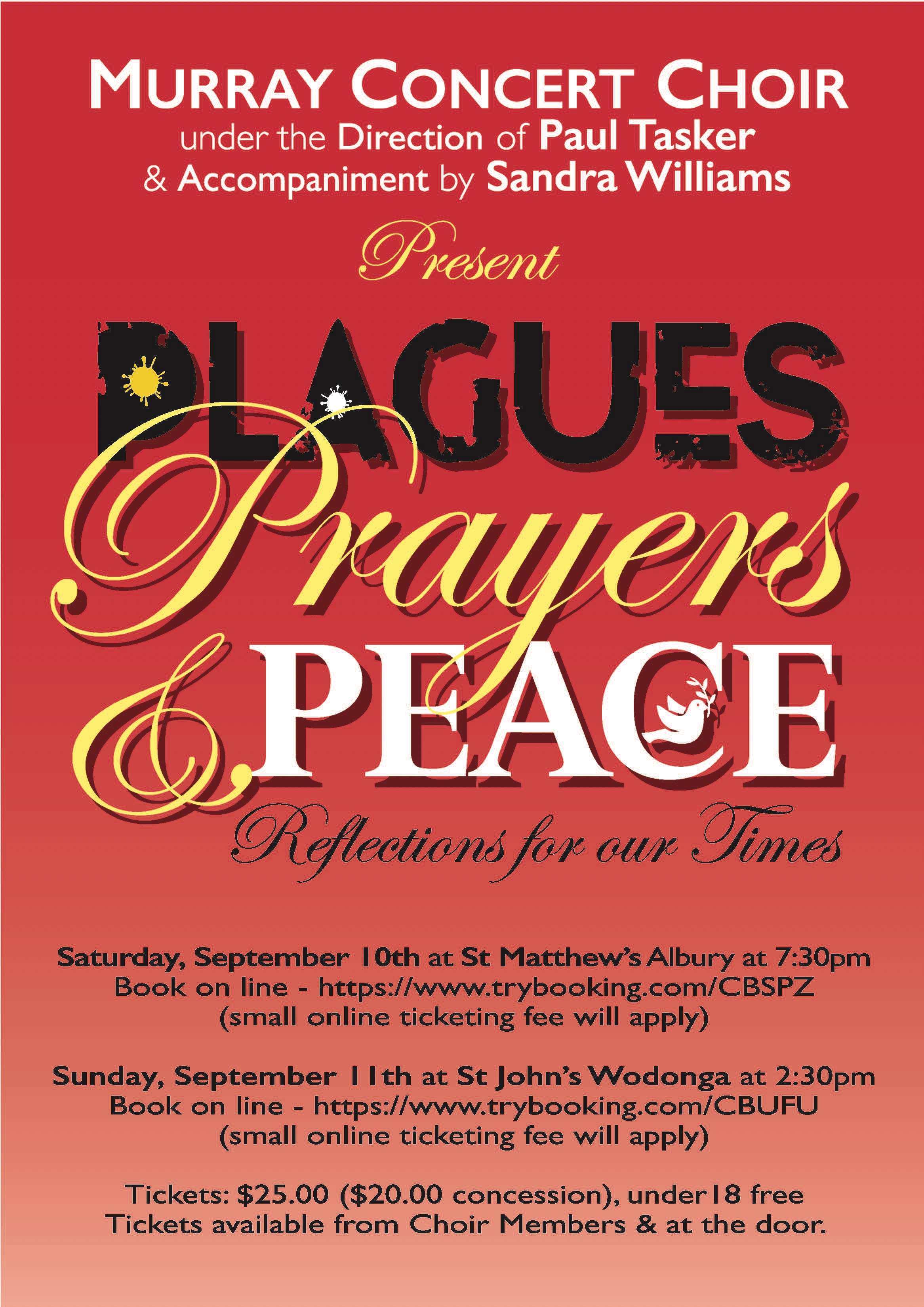 Plague, Prayers and Peace Sunday Tickets, St John's Anglican Church