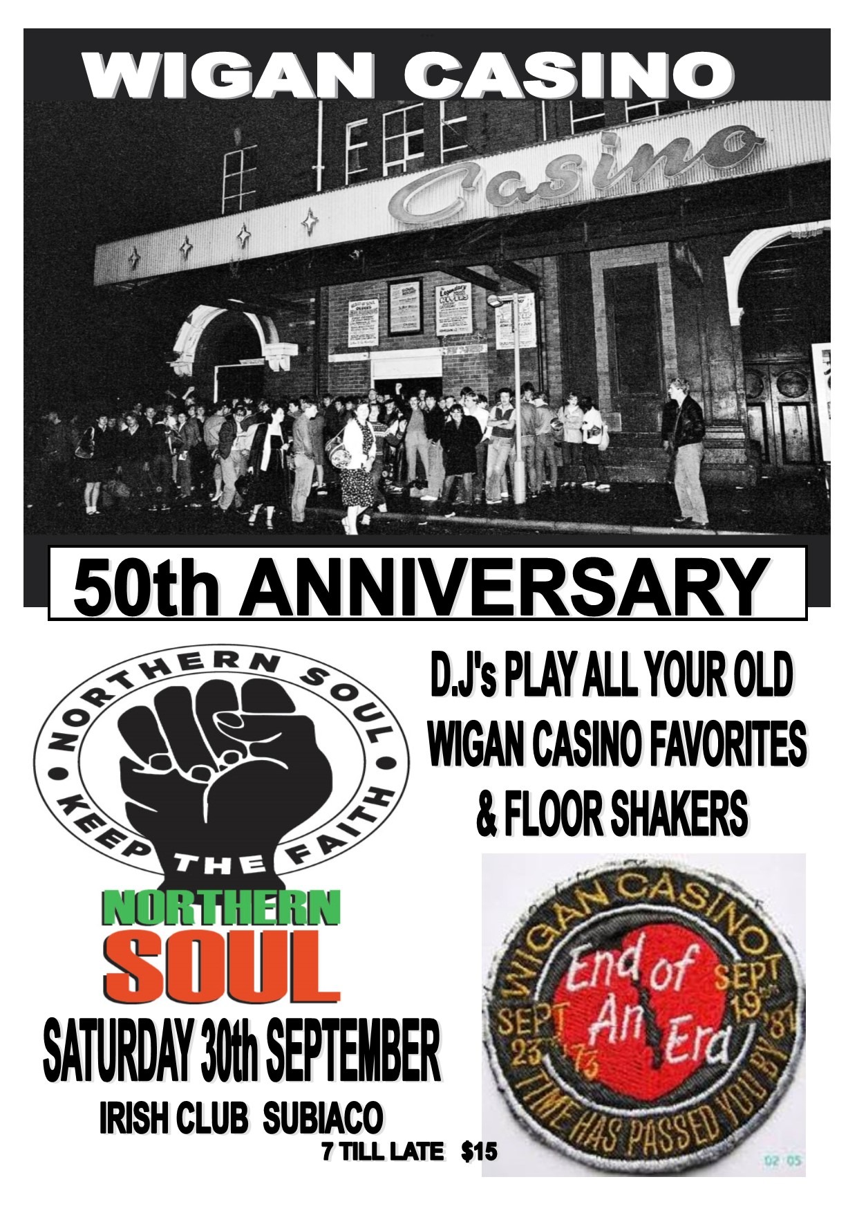 Wigan Casino Northern Soul Tickets, Irish Club of WA | TryBooking Australia