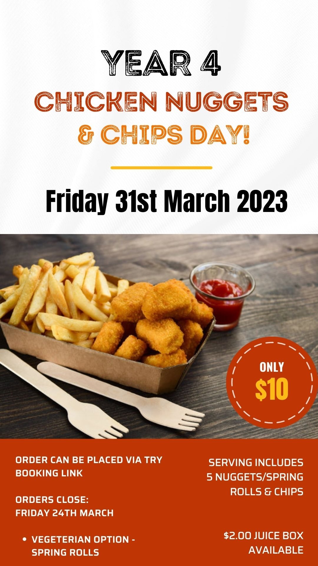 Yr 4 Chicken Nugget Day Tickets TryBooking Australia