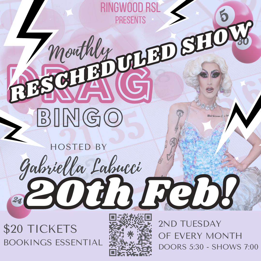 DRAG BINGO @ The Ringwood RSL - 20th of Feb Tickets, Ringwood RSL ...