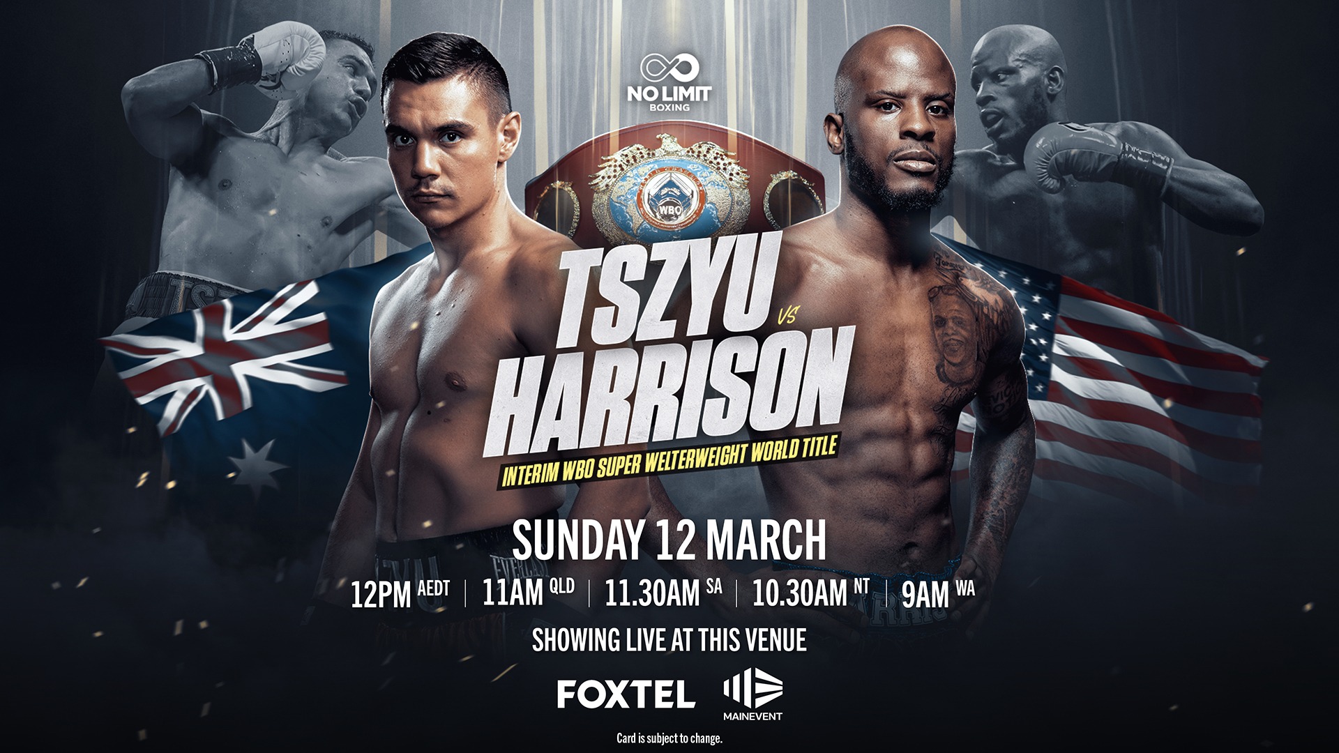 BOXING: Tszyu V Harrison Tickets, Greenbank Services Club, Hillcrest ...