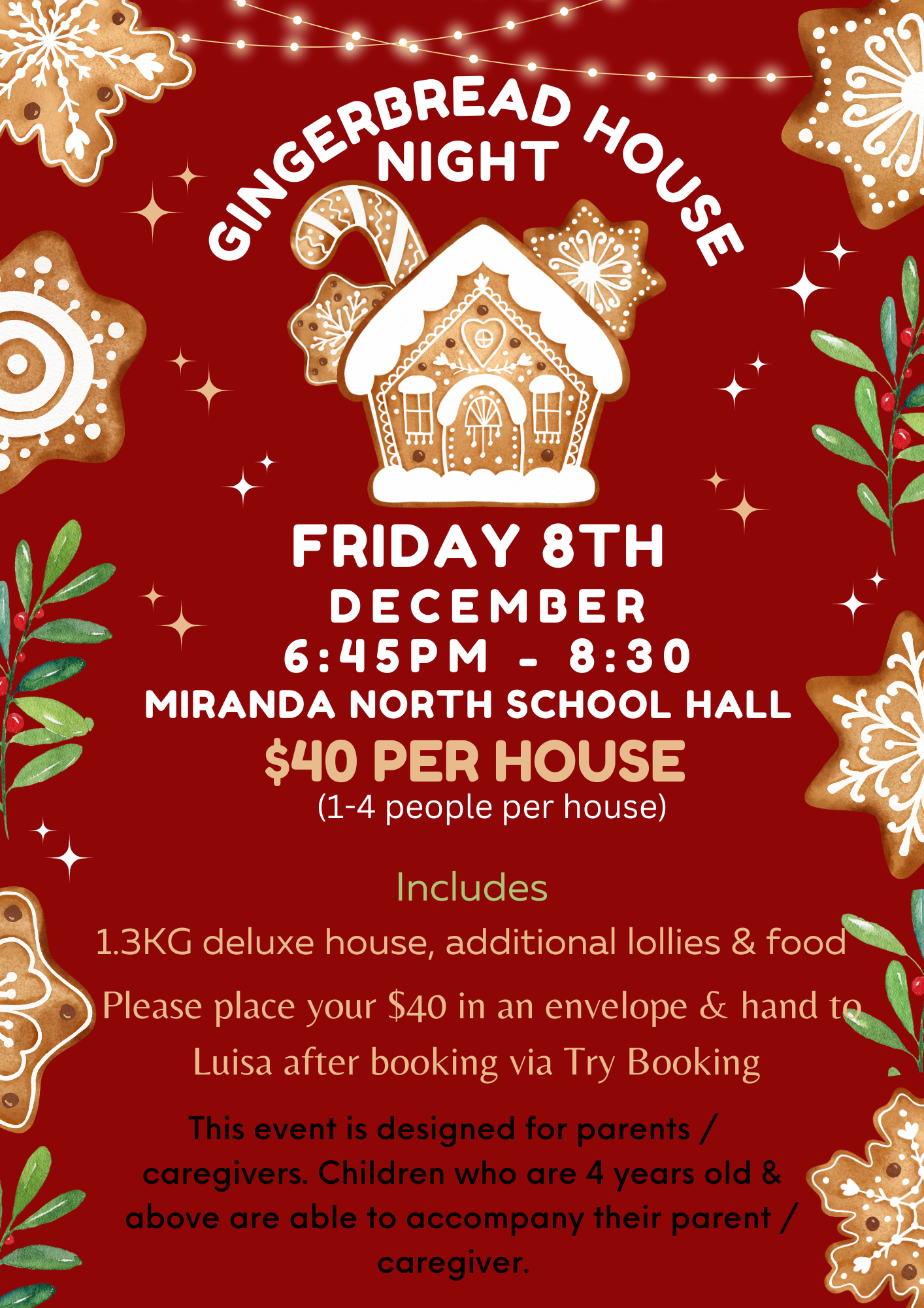 Gingerbread House Night 2023 Tickets, Miranda North Public School