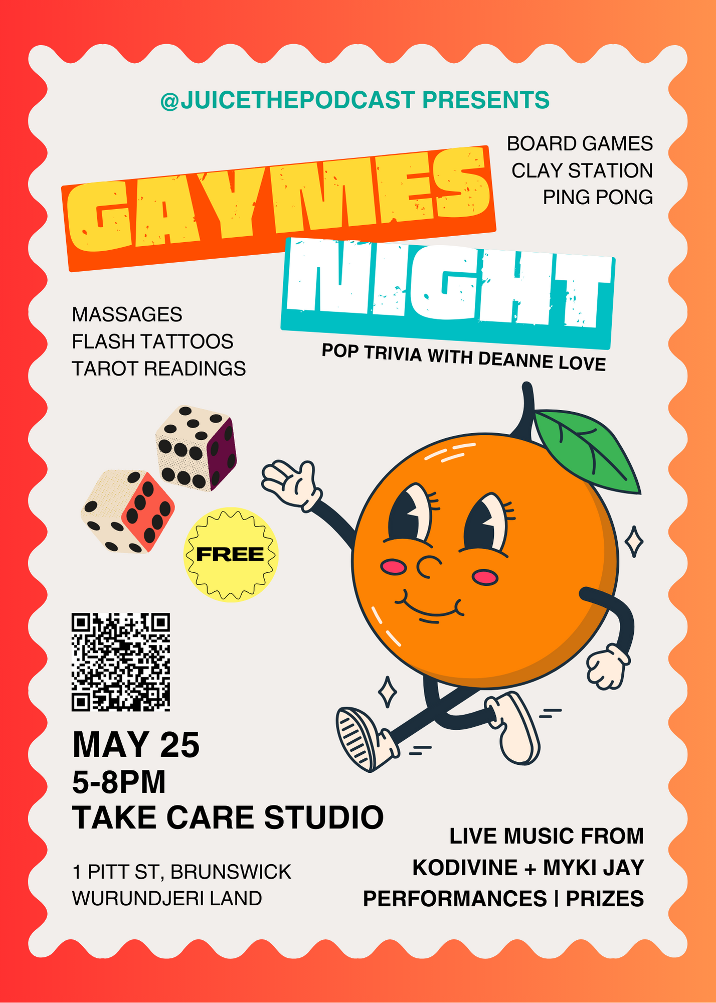 GAYMES NIGHT - Presented by @juicethepodcast Tickets, Take Care Studio,  Brunswick | TryBooking Australia