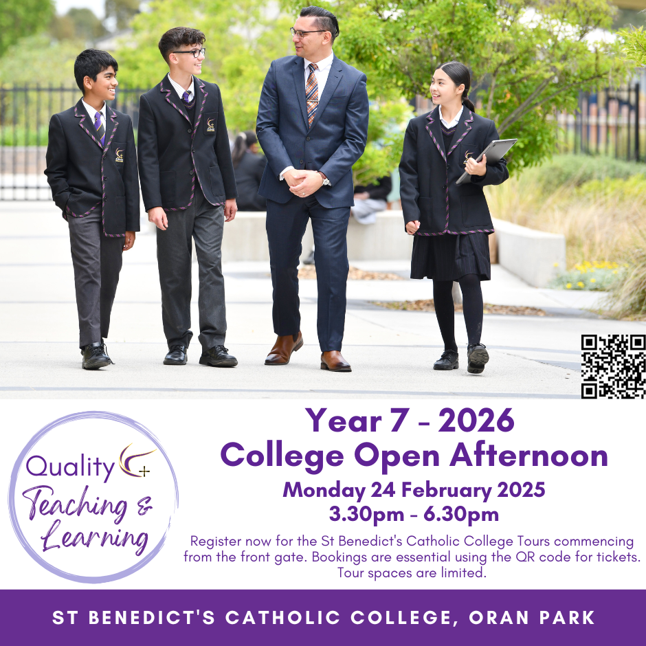 2025 College Open Day Afternoon for Year 7, 2026 Tickets, St Benedict's