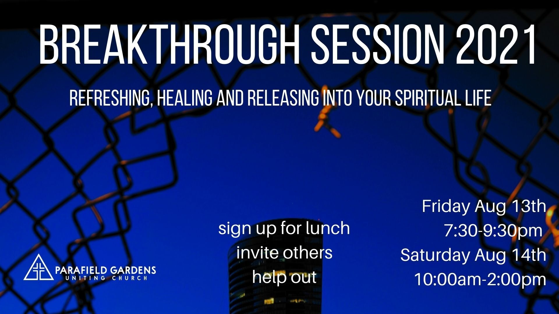 Breakthrough Session Tickets Parafield Gardens Uniting Church Parafield Gardens Trybooking Australia