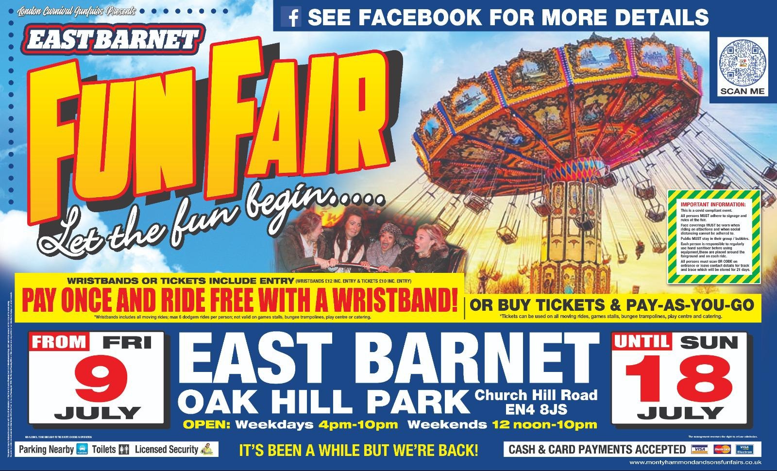 East Funfair by London Carnival Funfairs Tickets, Oak Hill Park